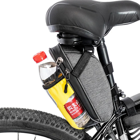 Waterproof Bike Saddle Bags with Water Bottle Pouch 